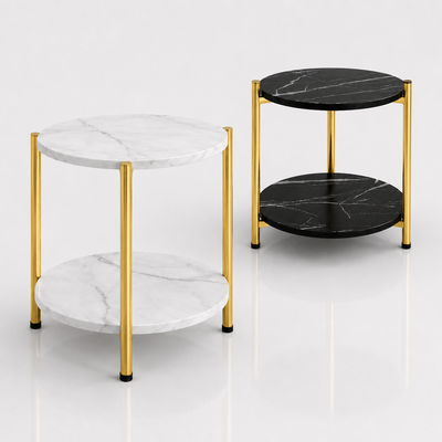 Компактний журнальний столик Home M50269 30х30х60 см з двома полицями для речей і декору M50269 фото