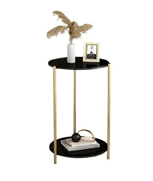 Компактний журнальний столик Home M50269 30х30х60 см з двома полицями для речей і декору M50269 фото