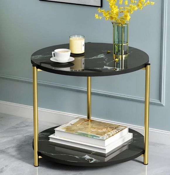 Журнальний квадратний столик Modern Home M50267, 2 яруси, 40&times;40&times;43 см, компактний і стильний M50267 фото