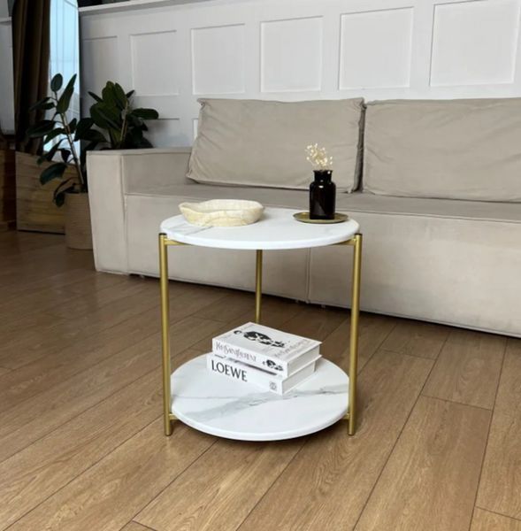 Журнальний квадратний столик Modern Home M50267, 2 яруси, 40&times;40&times;43 см, компактний і стильний M50267 фото