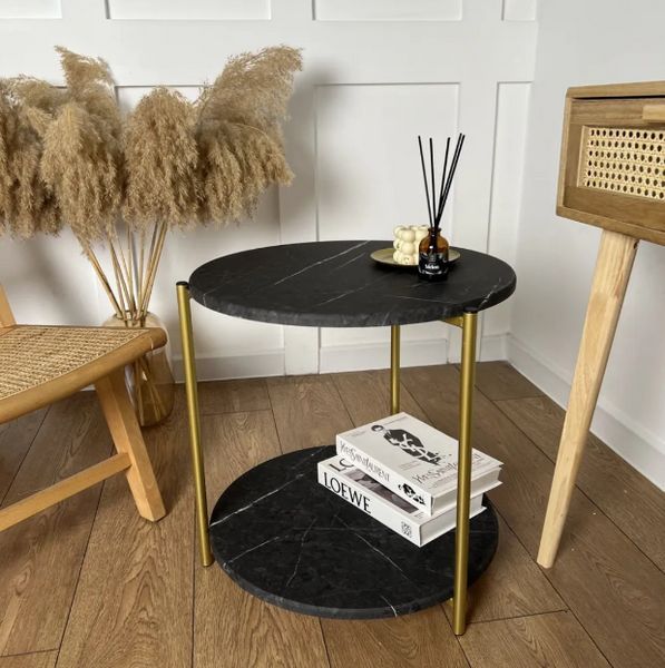 Журнальний квадратний столик Modern Home M50267, 2 яруси, 40&times;40&times;43 см, компактний і стильний M50267 фото