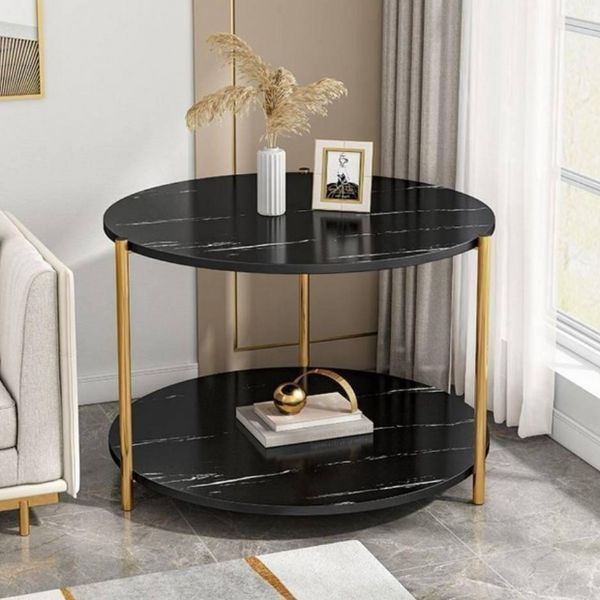 Журнальний квадратний столик Modern Home M50267, 2 яруси, 40&times;40&times;43 см, компактний і стильний M50267 фото