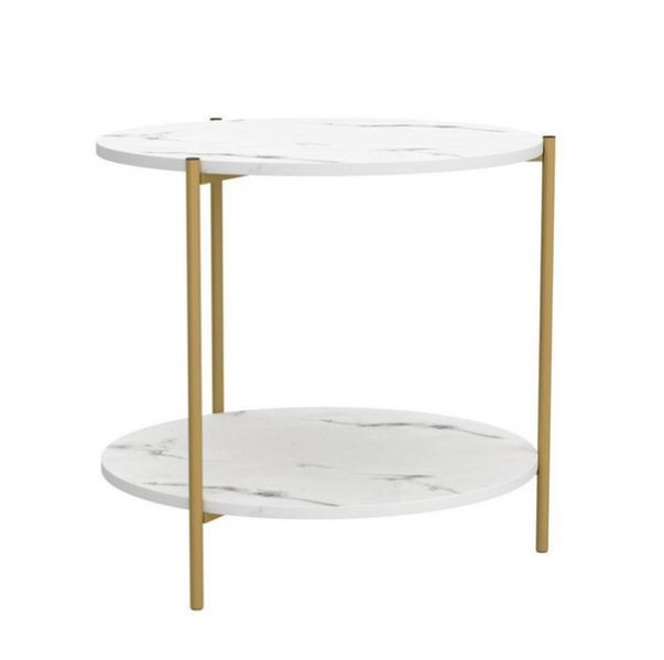 Журнальний квадратний столик Modern Home M50267, 2 яруси, 40&times;40&times;43 см, компактний і стильний M50267 фото