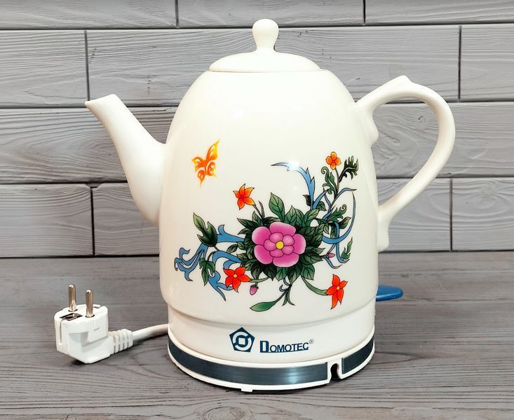 Чайник электрический с керамическим корпусом 1,5л 1500W Domotec MS-5055 Электрочайник керамический MS-5055 фото