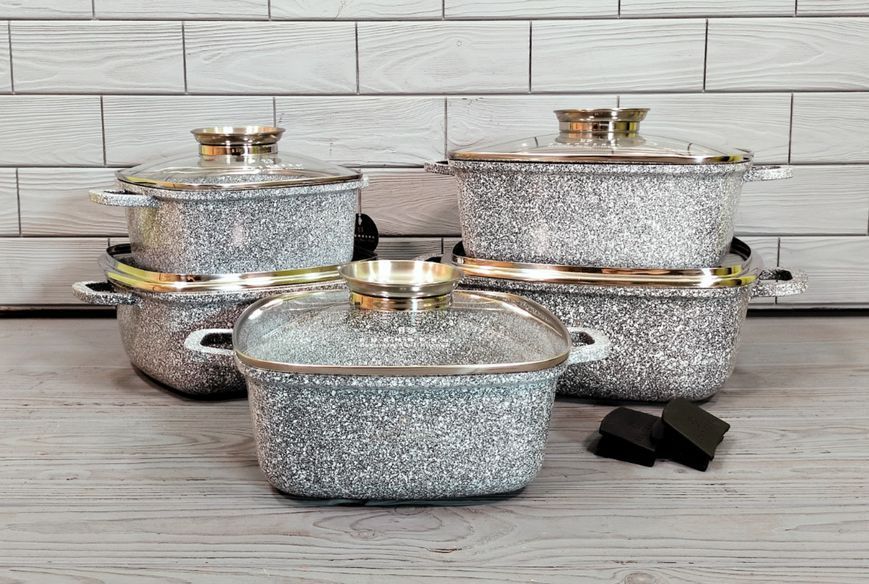 Набір посуду Edenberg EB-3987 мармурове покриття, каструлі та казани EB-3987 фото