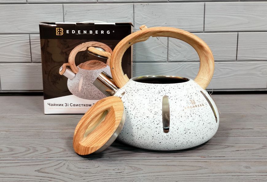 Чайник со свистком из нержавеющей стали 2л Edenberg EB-8844 / Чайник для плиты EB-8844-черн фото