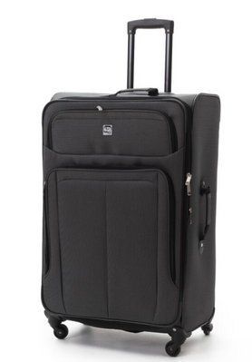 Велика дорожня валіза текстиль TAG R30948 L-Grey на коліщатках і телескопічною ручкою R30948 L-Grey фото