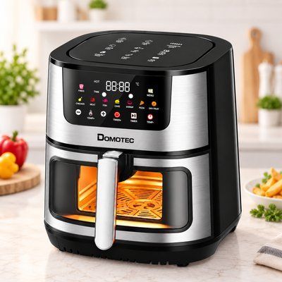 Аерофритюрниця мультипіч 2 ТЕНа DOMOTEC MS-3223 12 л 3500 Вт, електричний аерогриль для дому MS-3223 фото