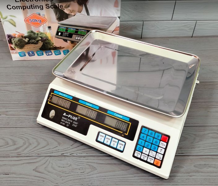 Ваги електронні торговельні A-Plus SC-1660 до 50 кг для продуктів і складу SC-1660 фото