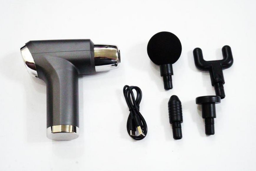 Масажер Massage Gun SL-777 з насадками акумуляторний/Вібромасажний пістолет/ Перкусійний масажер SL-777 фото