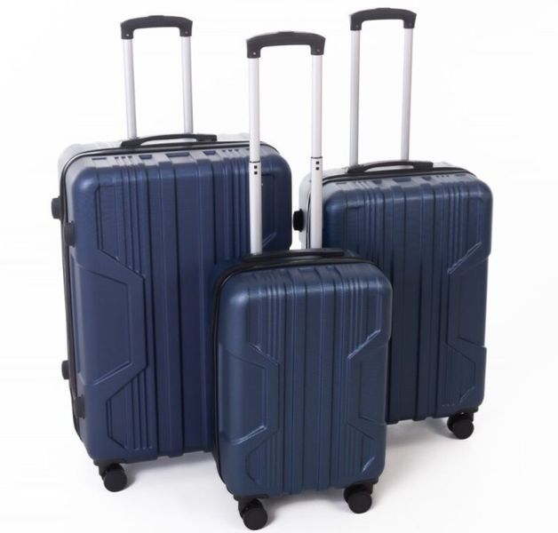Набір дорожніх валіз 3 шт. ABS-пластик Travel World R33423-DB (Dark blue/Темно-синій) на колесах R33423-DB фото
