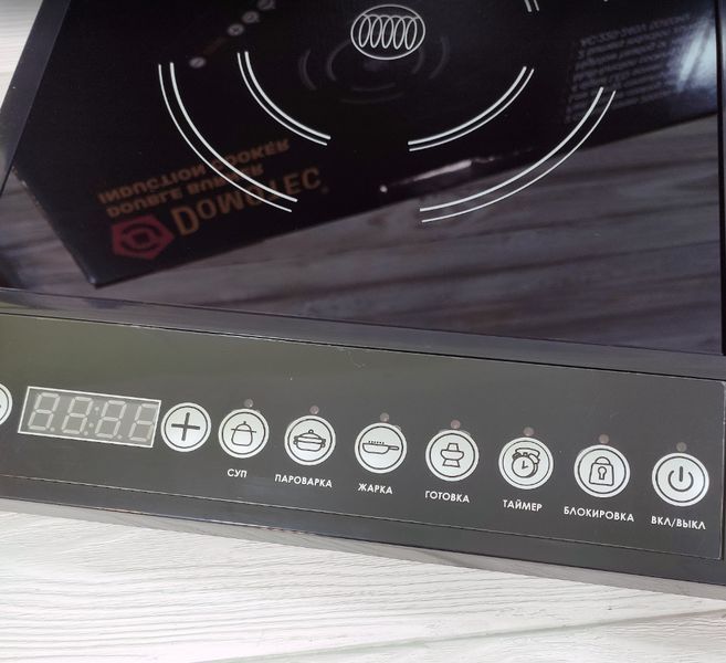Електроплита склокерамічна Domotec MS-5862 на 2 конфорки по 2000W Керамічна MS-5862 фото