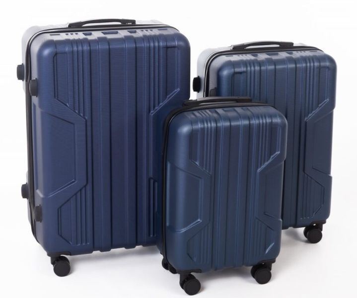 Набір дорожніх валіз 3 шт. ABS-пластик Travel World R33423-DB (Dark blue/Темно-синій) на колесах R33423-DB фото