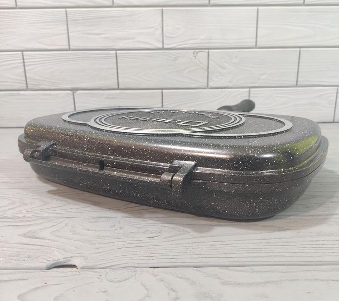 Сковорода-гриль двойная Daisini 36cm. Двойная сковорода - гриль с гранитным покрытием 555 фото