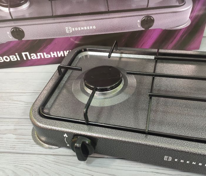 Плита газова настільна двоконфоркова Таганок Edenberg EB-62302 під балонний газ для дому, дачі EB-62302 фото