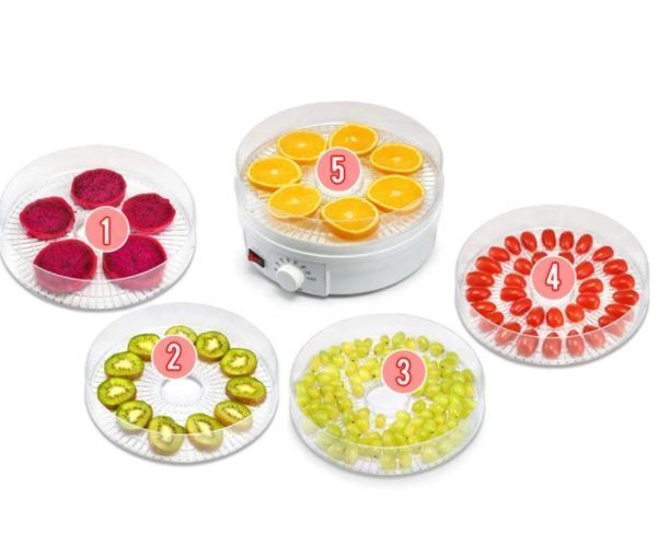Сушилка для овощей и фруктов FOOD DEHYDRATOR WF260 500 W Белая WF260 фото