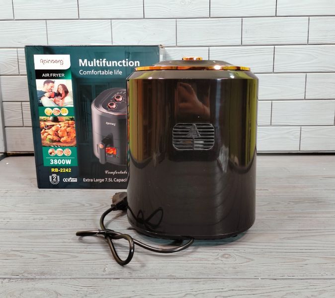 Мультипіч аерофритюрниця Rainberg RB-2242 6 л 3800W електрофритюрниця без олії RB-2242 фото