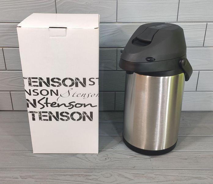 Вакуумний термос-помпа Stenson 3,5 л, термос із дозатором для гарячих і холодних напоїв 0690 фото