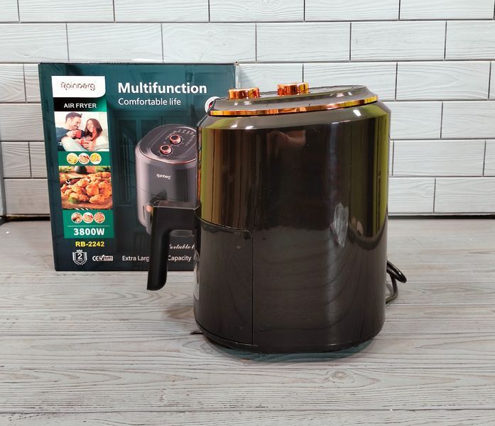 Мультипіч аерофритюрниця Rainberg RB-2242 6 л 3800W електрофритюрниця без олії RB-2242 фото
