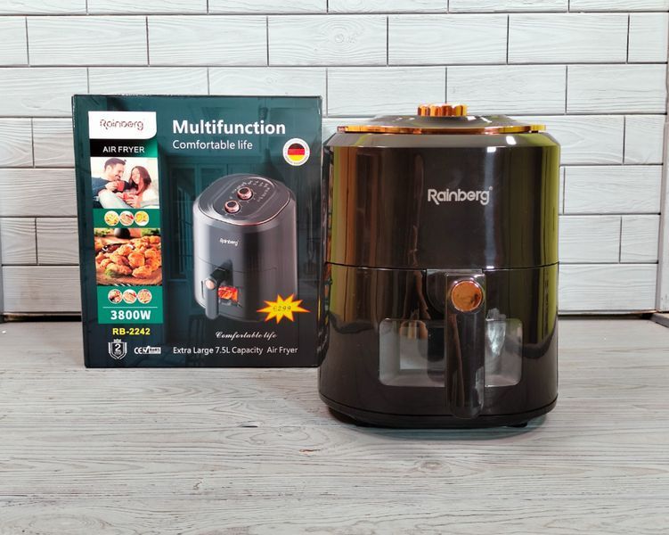Мультипіч аерофритюрниця Rainberg RB-2242 6 л 3800W електрофритюрниця без олії RB-2242 фото