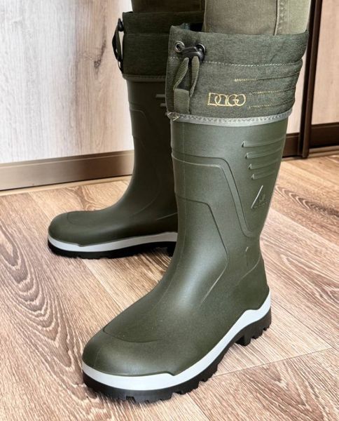 Чоловічі водостійкі чоботи (ПВХ) Dago RB-201 олива міцні гумові для щоденного використання, р. 41 RB-201 - 46р фото