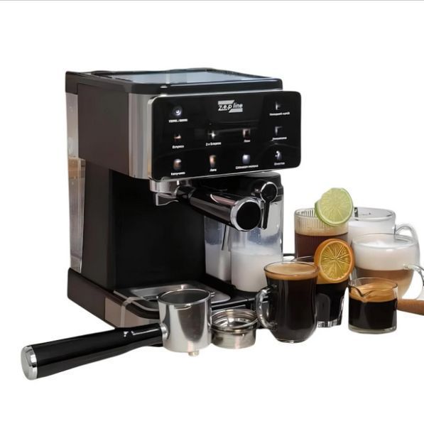 Кофемашина рожковая 3 в 1 Zepline ZP-6806, 3000 Вт, 20 bar, 8 программ приготовления / Кофеварка ZP-6806 фото