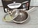 Cковорода глубокая WOK из нержавеющей стали 26см Benson BN-589 / Сковородка профессиональна BN-589 фото 6