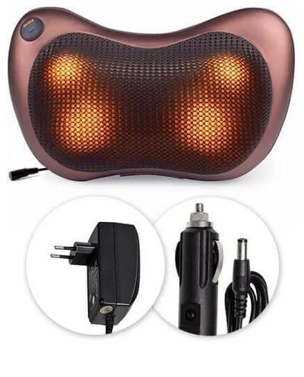Роликовий масажер Massage Pillow WJ008 для шиї та спини, подушка для релаксу WJ008 фото