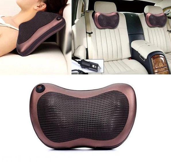 Роликовий масажер Massage Pillow WJ008 для шиї та спини, подушка для релаксу WJ008 фото