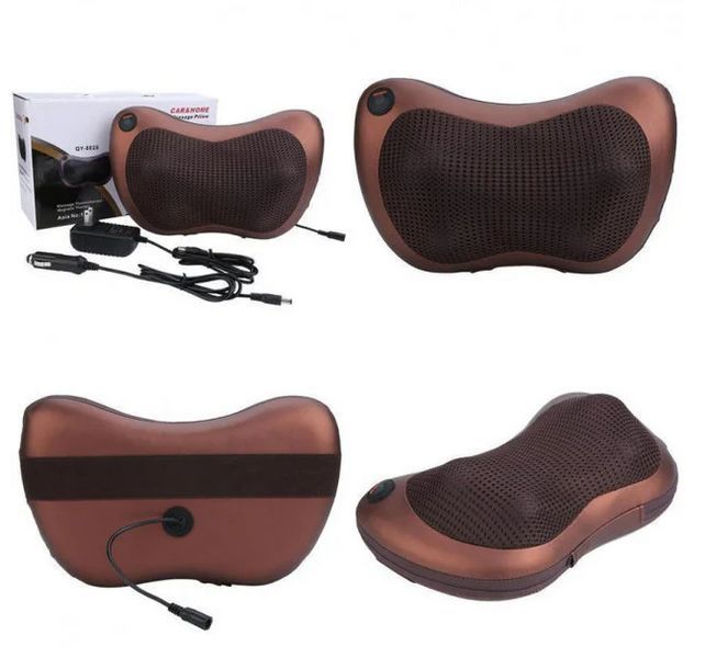 Роликовий масажер Massage Pillow WJ008 для шиї та спини, подушка для релаксу WJ008 фото