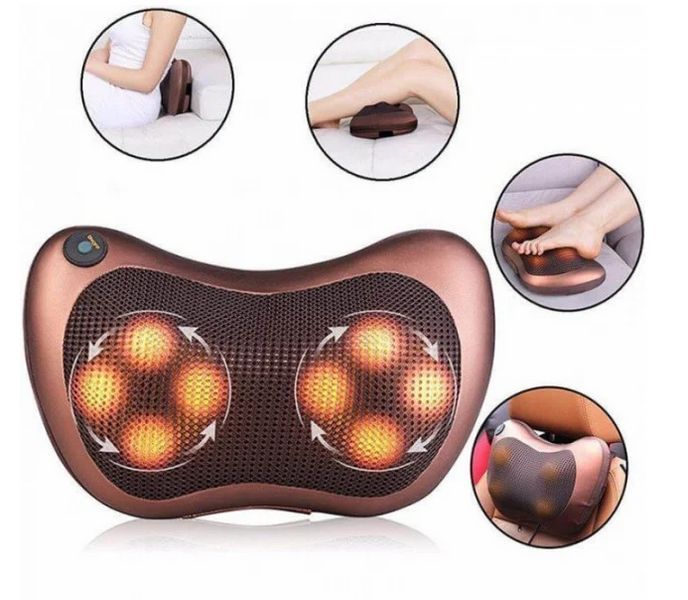 Роликовий масажер Massage Pillow WJ008 для шиї та спини, подушка для релаксу WJ008 фото