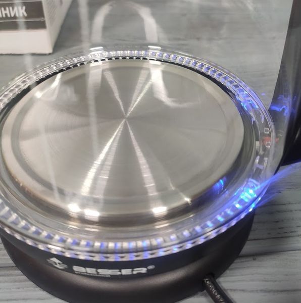 Чайник електричний кухонний Besser 10327 скляний 1,8 л з LED підсвіткою 10327 фото