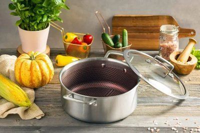 Каструля неіржавка сталь (4,3 л/24 см) Edenberg EB-17058 антипригарне покриття EB-17058 фото