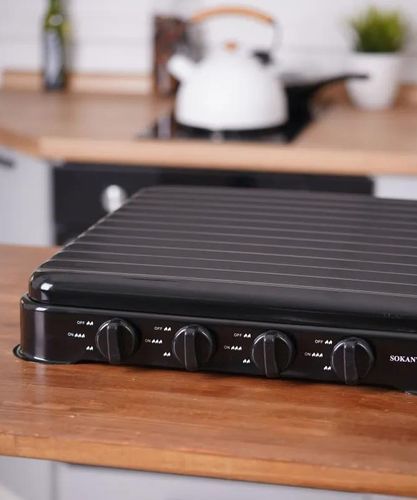 Газовая плита настольная Sokany SK-6004 с 4 конфорками, таганок для дачи и кухни SK-6004 фото