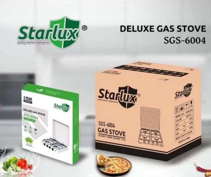 Настільний газовий таганок (газова плита) на 4 конфорки Starlux SGS-6004 SGS-6004 фото