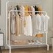 Напольная двойная стойка для одежды Double floor Hanger - Белая / Портативная вешалка для одежды и обуви TL00428-белая фото 2