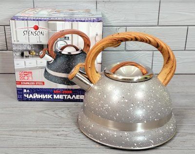 Чайник со свистком из нержавеющей стали 3л Stenson MH-2986 / Чайник для плиты MH-2986-2 фото
