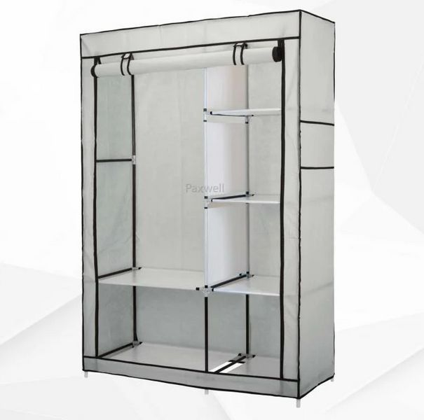 Шкаф складной тканевый на 2 секции Storage Wardrobe KM-105 (106х45х170 см) Органайзер для одежды KM-105 фото