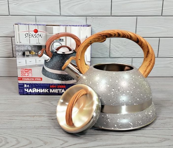 Чайник зі свистком із неіржавкої сталі 3 л Stenson MH-2986/Чайник для плити MH-2986-2 фото