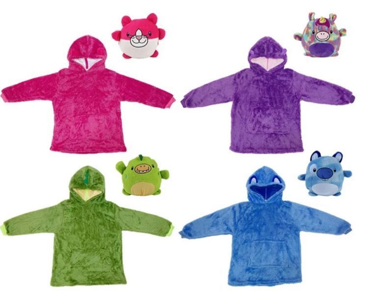 Детская толстовка-игрушка Huggle Pets Ultra Plus Hoodie -Розовый/ Кофта-игрушка / Мягкая игрушка-подушка -роз фото