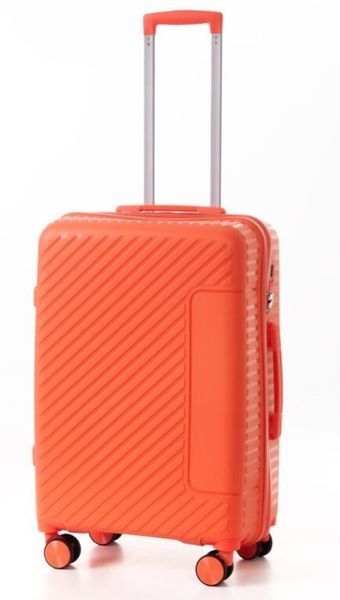 Средний дорожный чемодан полипропилен Travel world 36983М-OR (Orange/Оранжевый) на колесах и кодовым замком R36983М-OR фото