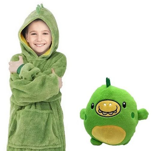 Дитяча толстовка-іграшка Huggle Pets Ultra Plus Hoodie -Зелений / Кофта-іграшка / М'яка іграшка-подушка -зел фото