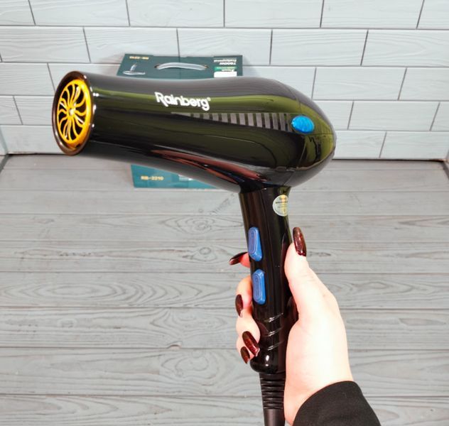 Профессиональный фен для волос Rainberg RB-2210 7800W / Мощный фен для волос RB-2210 фото