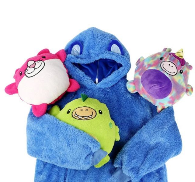 Детская толстовка-игрушка Huggle Pets Ultra Plus Hoodie -Синяя / Кофта-игрушка / Мягкая игрушка-подушка -синяя фото