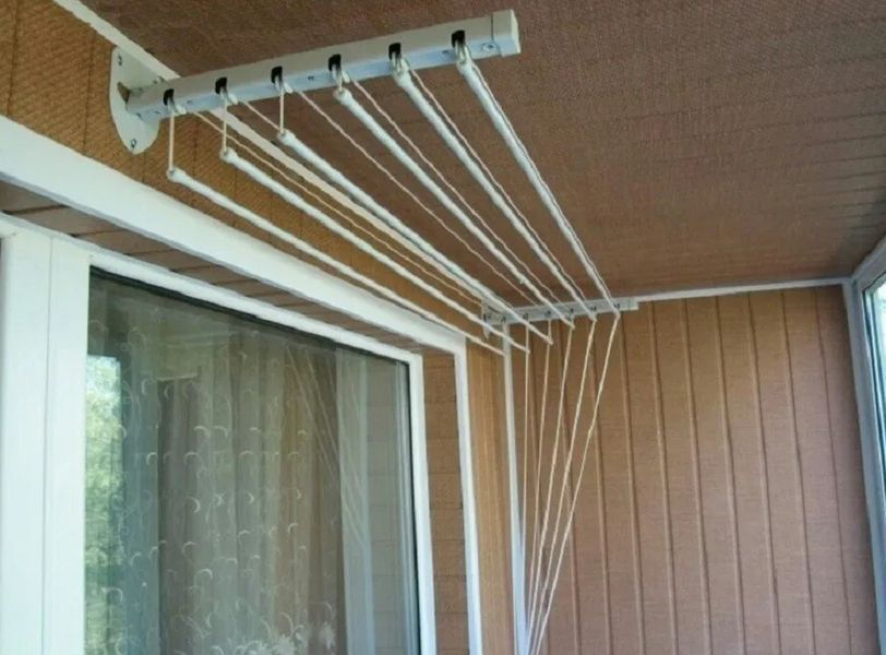 Підвісна сушарка для білизни Floris 1,4 м настінно-стельова 6 прутів 120&ndash;200 см RF 1.4 фото