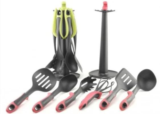 Набір кухонного приладдя KITCHEN TOOLS з 7 предметів - зелений -зел фото
