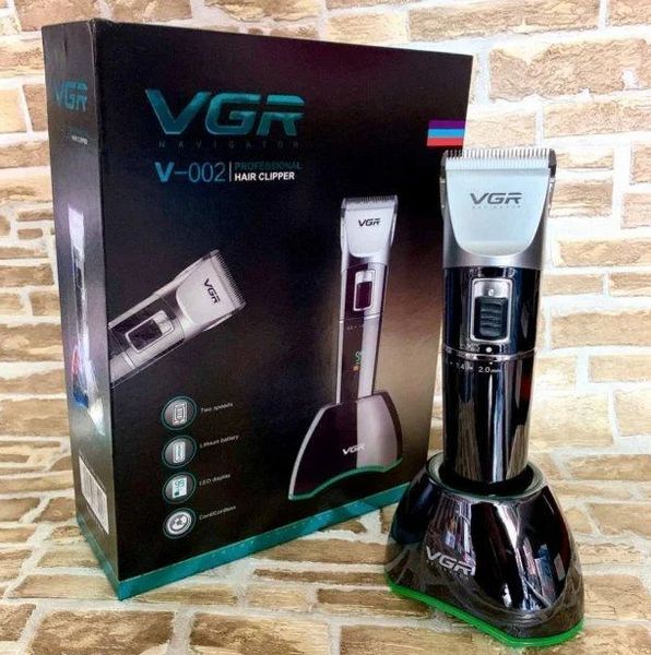 Машинка для стрижки волосся VGR V-002 з Led екраном / Триммер для бороди бритва багатофункціональна V-002 фото