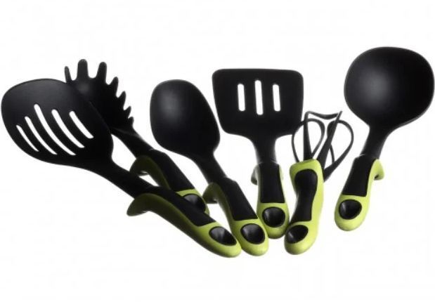 Набір кухонного приладдя KITCHEN TOOLS з 7 предметів - зелений -зел фото