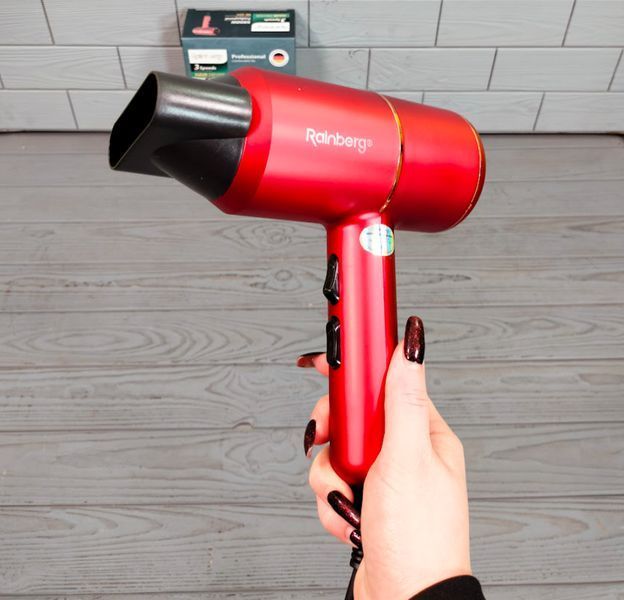 Профессиональный фен для волос Rainberg RB-2211 8800W / Мощный фен для волос RB-2211-черн фото