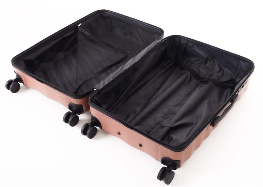 Большой дорожный чемодан ABS-пластик Travel World R37244L-RG (Rose Gold/Розовое золото) на колёсах R37244L-RG фото